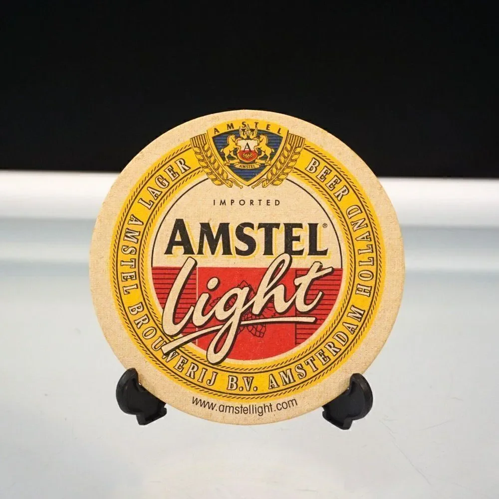 4 Vintage Beer Brewery Coasters Bavaria Amstel Flowers Heineken